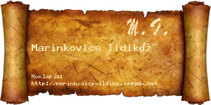 Marinkovics Ildikó névjegykártya