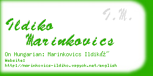 ildiko marinkovics business card